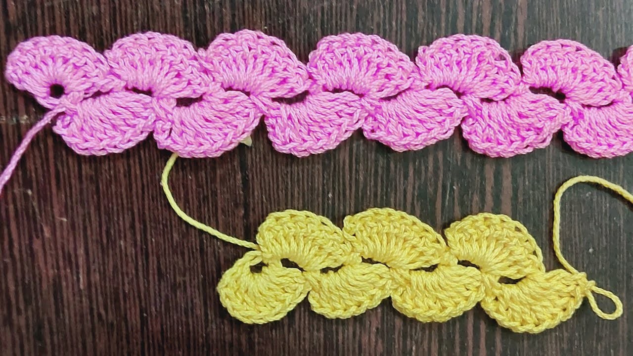 Very easy and beautiful crochet lace pattern (subtitles available)