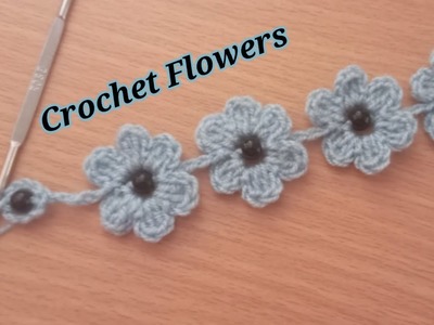 Very easy crochet flowers lace designs by @Crochet Flowers