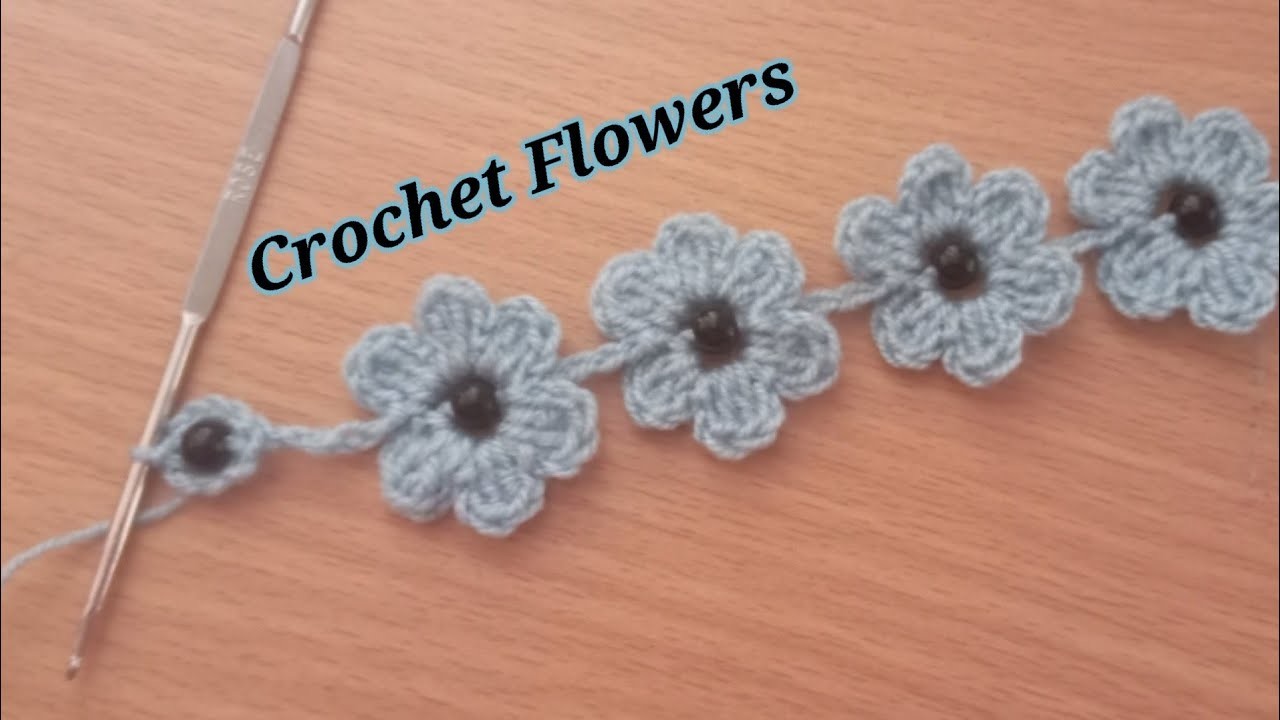 Very easy crochet flowers lace designs by @Crochet Flowers