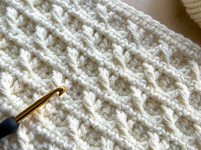 VERY EASY Crochet Pattern for Beginners! ???? ✅ Pretty Crochet Stitch for Cardigan, Sweater & Blanket