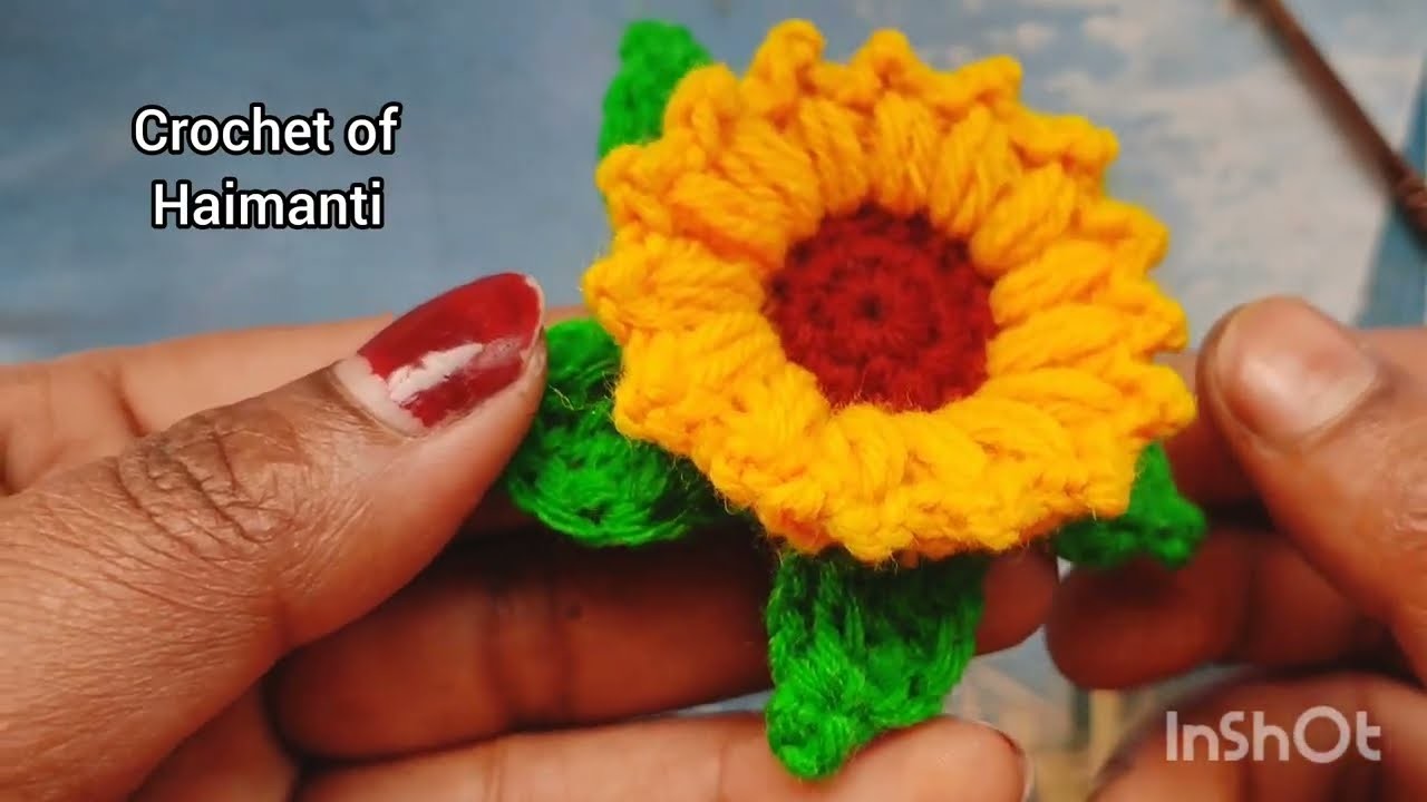 ✨Wow ✨ this crochet flower is so pretty and easy,güzel tığ işi ayçiçeği modeli