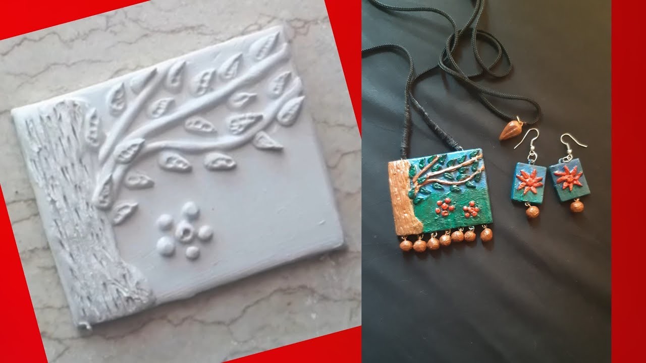 Air dry clay jewellery making idea | unique Idea|