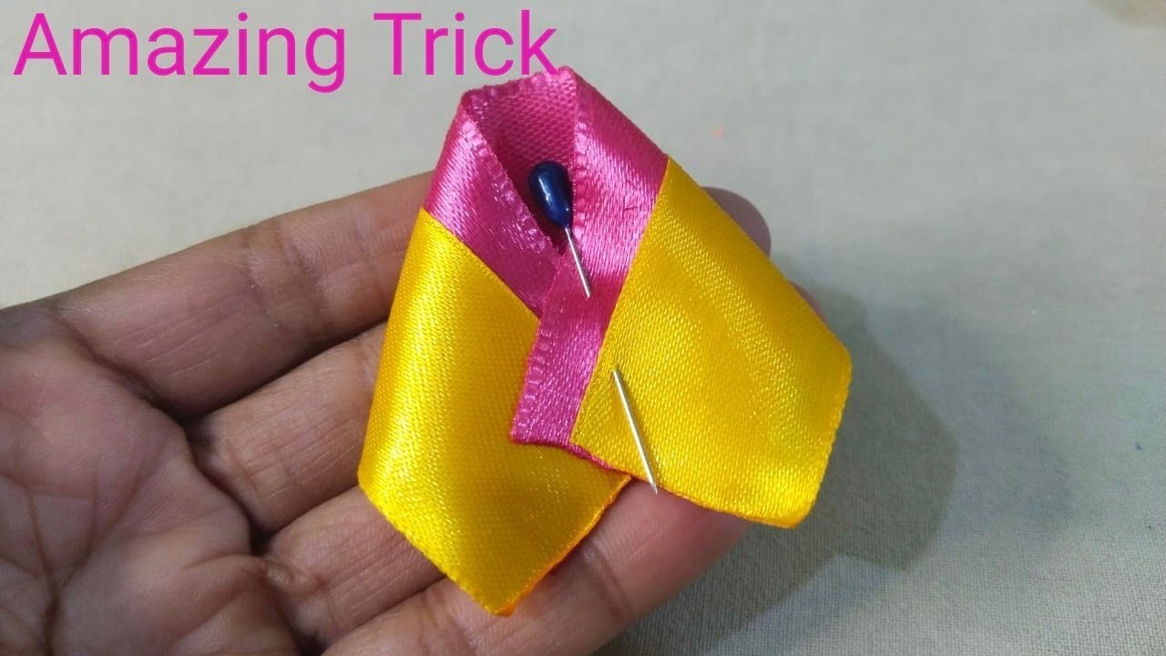 Amazing Flower Making Trick|Fabric Flower|Cloth Flower Making|Kapde Ka Phool|Ribbon Flower