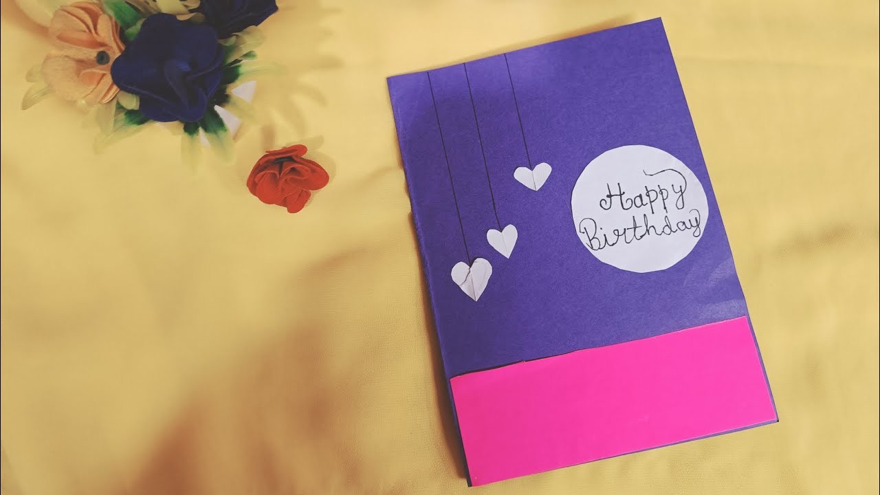 Beautiful Handmade Card.Cards for birthday.Creative Avishi.