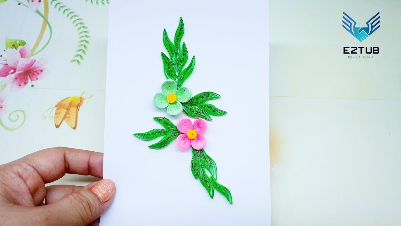 Bromeliad Flowers Quilling and Make Your Own Stunning Bouquet | Crafting Nature-inspired Art Card