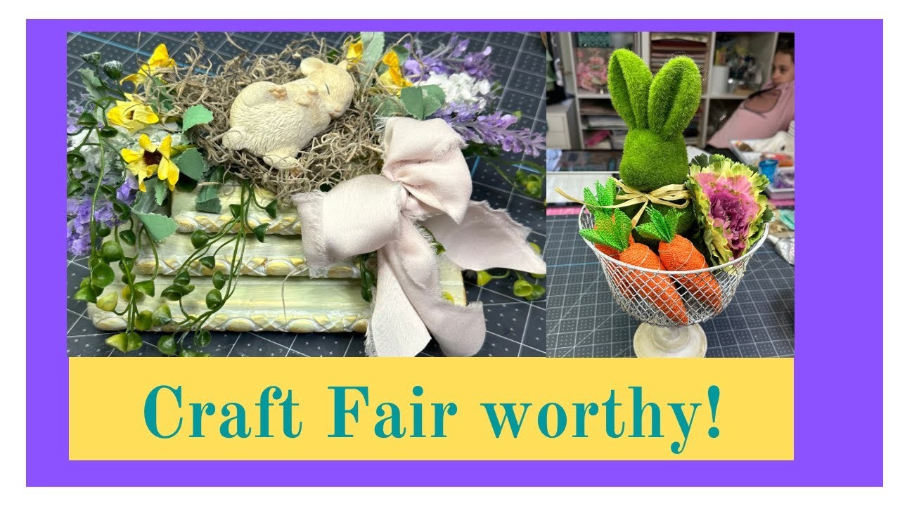 Craft Fair worthy! Spring Basket & Spring Book Stack