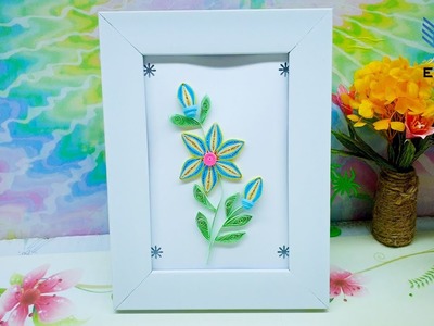 Ethereal Elegance in Quilling: Crafting Quilled Iridaceae Flower Card - Celebration of Pure Beauty
