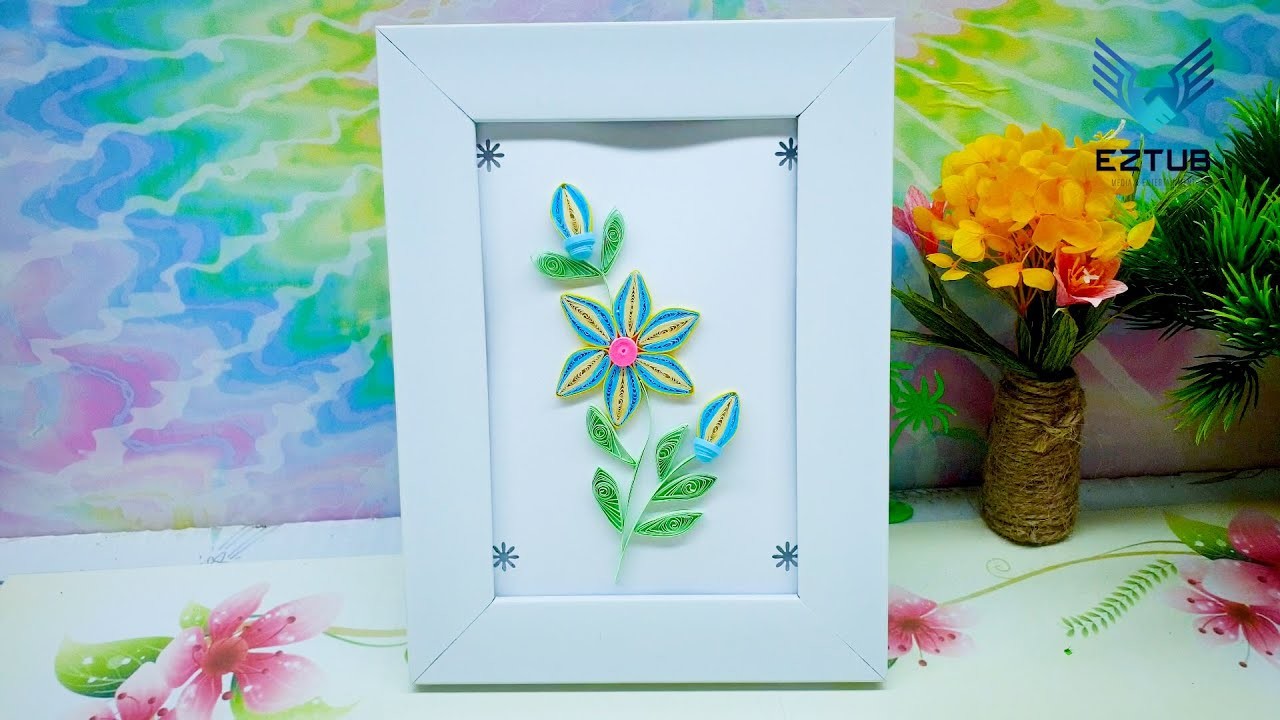 Ethereal Elegance in Quilling: Crafting Quilled Iridaceae Flower Card - Celebration of Pure Beauty