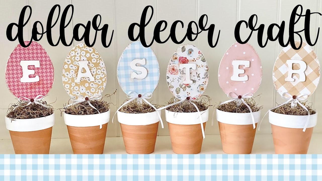 Grab $1 Terra Cotta Pots for High End Easter Decor Craft | (FUN & FAST)