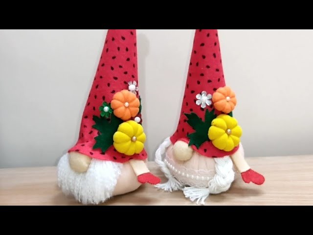 Handmade Mrs and Mr gnome Christmas