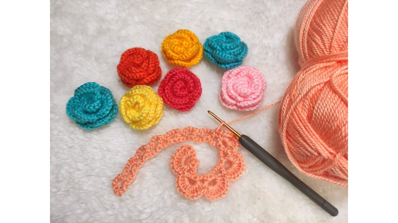 How to Crochet a Rose Very Easy and Beginner Friendly Pattern!