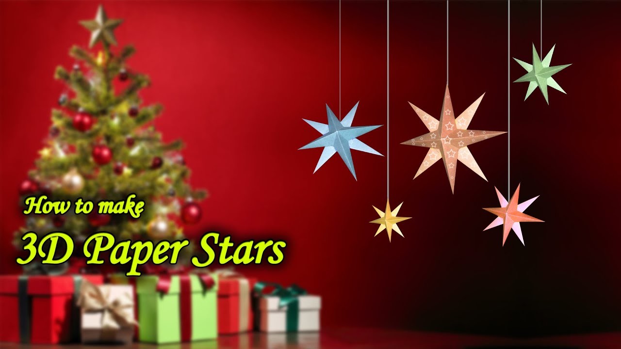 How to make a 3d paper star | DIY 3D Paper Star | How To Make Christmas Star