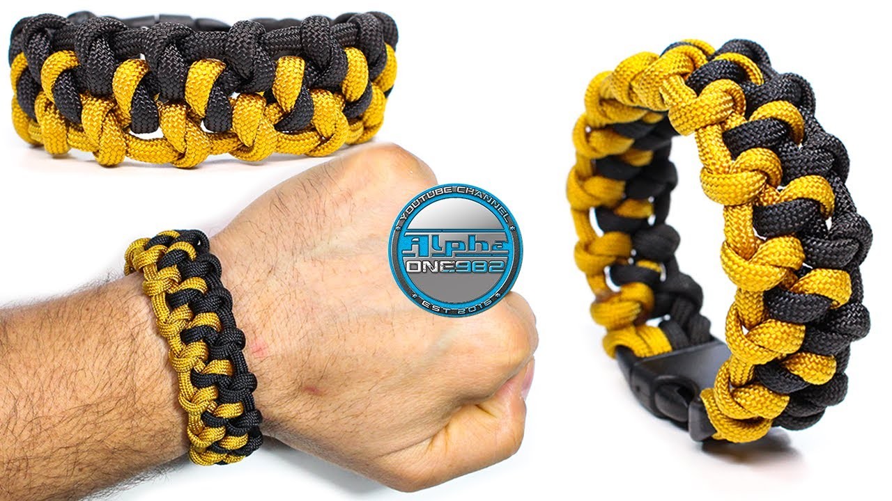 How to Make a Paracord Bracelet Snake Knot Bar Tutorial DIY