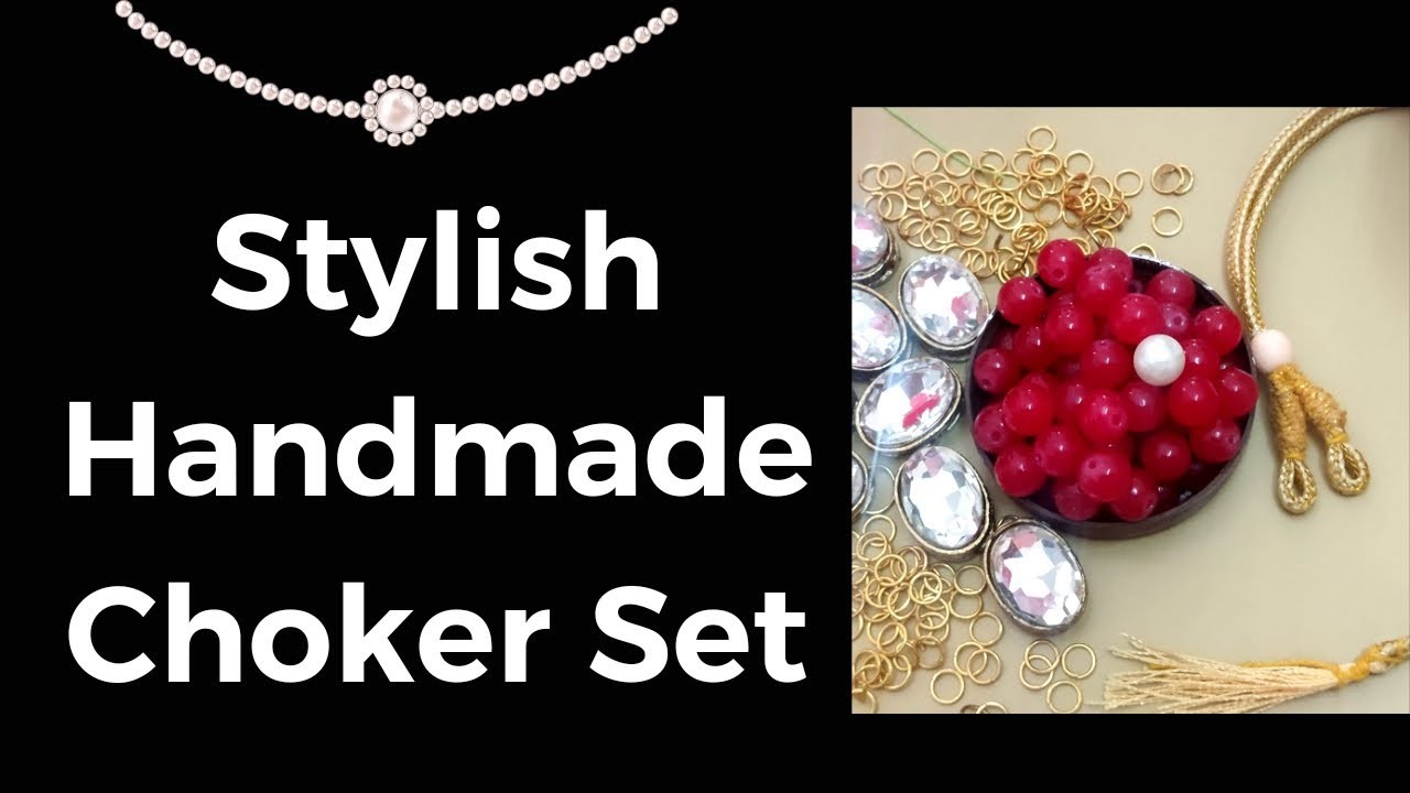 How To Make Pearl Necklace.Simple Pearl Necklace.Choker or Necklace Making.DIY Pearl Necklace Set