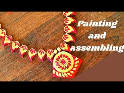 How to paint and assemble #terracottajewellery #terracreations