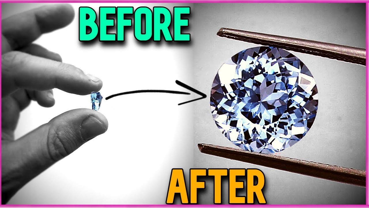 I cut a gemstone for an INFLUENCER ???? Gem cutting step by step