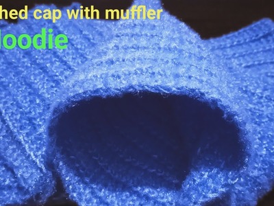 Knitting Hoodie Muffler ???? attached cap with muffler #createwithkrishna #knitting #youtube