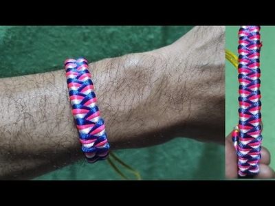 Making Rope Bracelet Cool & Easy 3 Colors - Easy DIY Rope Bracelet - Simple Macrame Tutorial