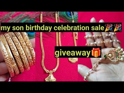 ????????my son birthday celebration???? jewellery in offer prices????give away ????for order # 6300534440????
