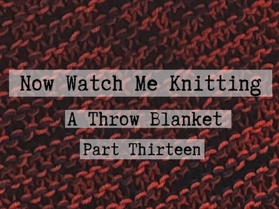 Now Watch Me Knitting! A Throw Blanket, Part 13