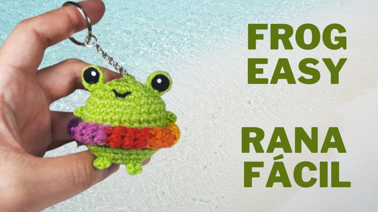 Rana Frog Crochet Easy Llavero Keychain