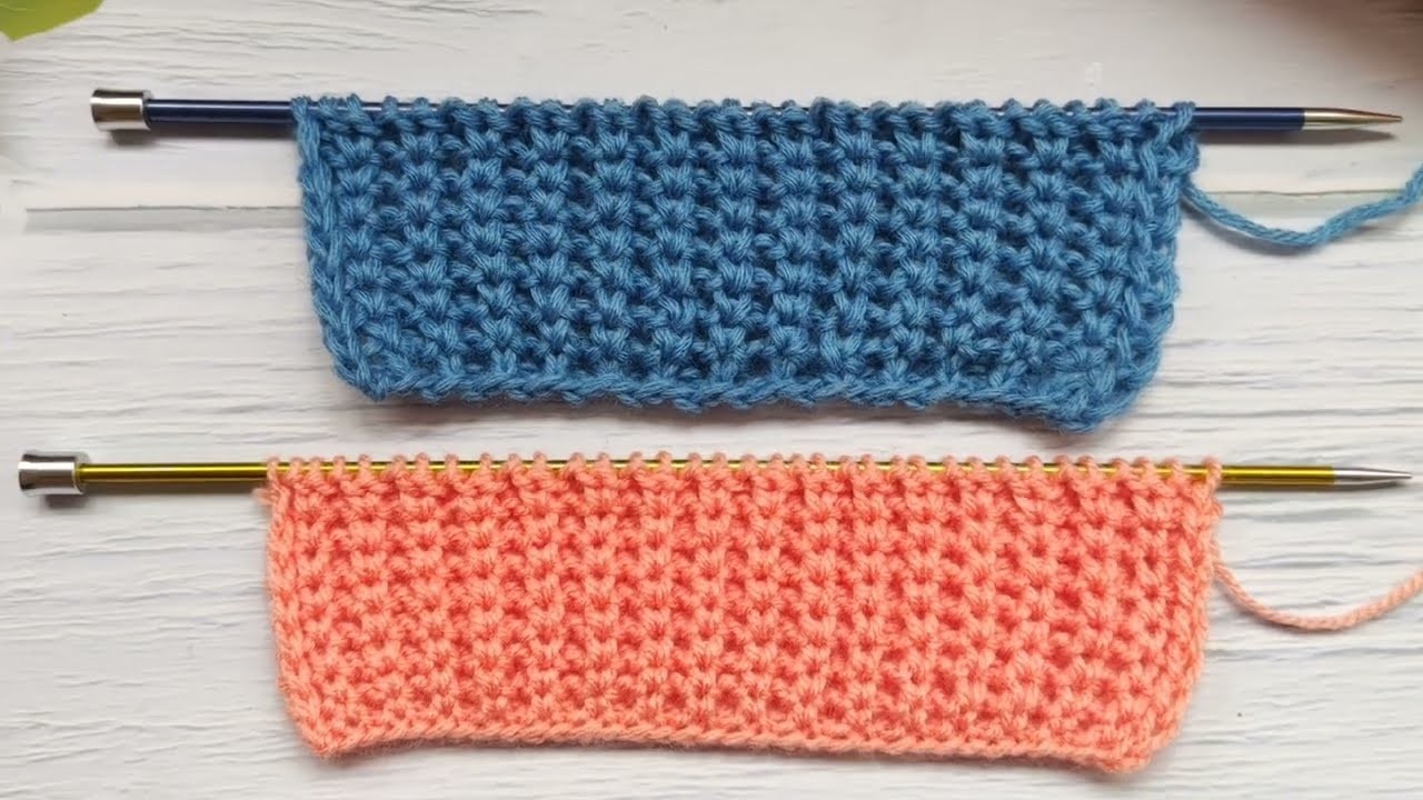 Rib Stitch Knitting | Rippenmuster stricken | Punto coste ai ferri | Punto elástico a dos agujas