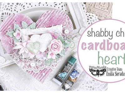 Shabby Chic Cardboard Heart - Mixed Media