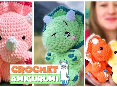TikTok Crochet  Amigurumi DINOSAUR Compilation 149 | @blu_llama