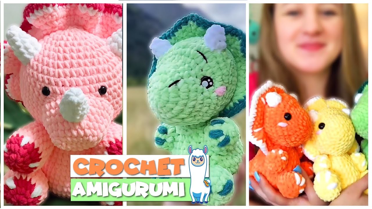TikTok Crochet  Amigurumi DINOSAUR Compilation 149 | @blu_llama
