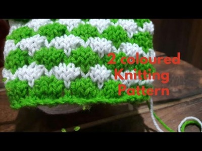 Two colour knitting pattern.Easy knitting pattern for cardigans.
