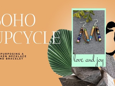 Up-cycling broken necklace into Boho style earrings