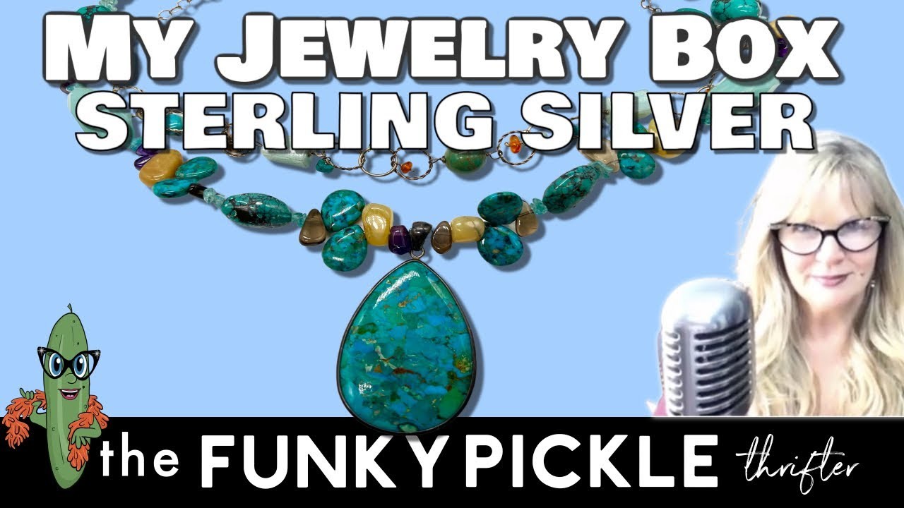 Wonderful STERLING SILVER Vintage Jewelry Collection TURQUOISE Estate Yard Sale Thrift FINDS!