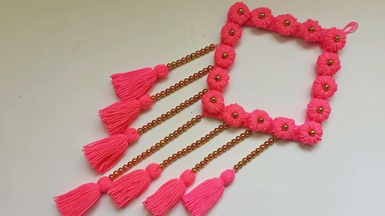 Woolen Crafts Wall Hanging | How To Make Wall Hanging Using Woolen Thread | Easy Decoration idea
