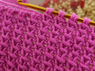 Wow???????? ~Trend tunisian~ *Super easy tunisian* knitting pattern online tutorial for new learners