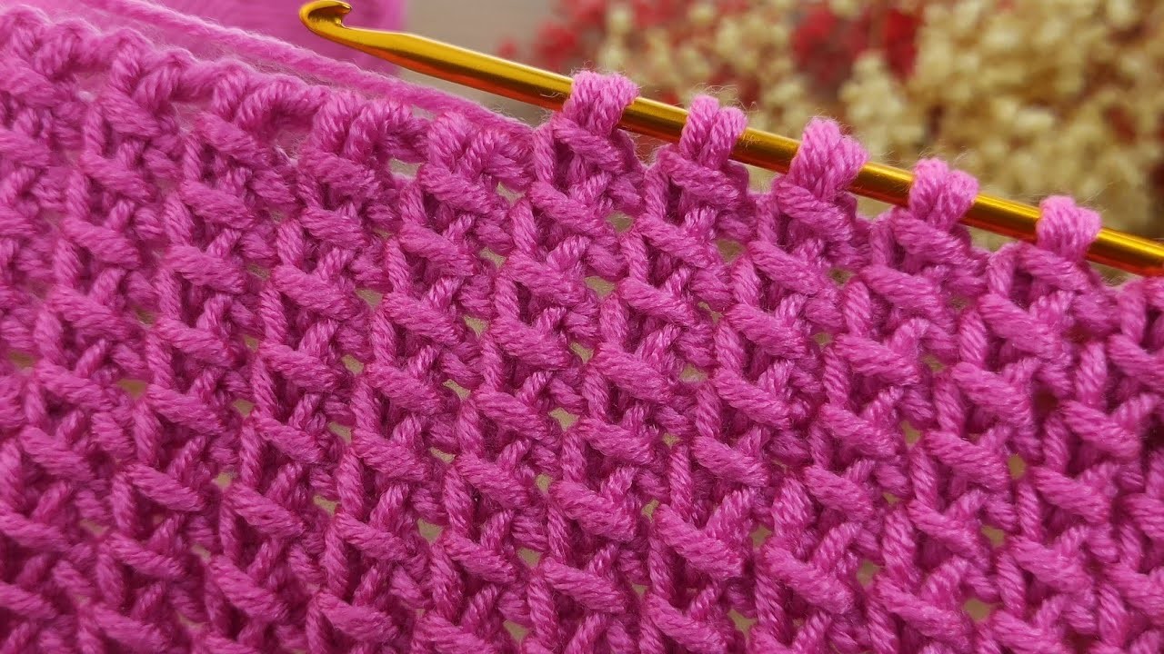 Wow???????? ~Trend tunisian~ *Super easy tunisian* knitting pattern online tutorial for new learners