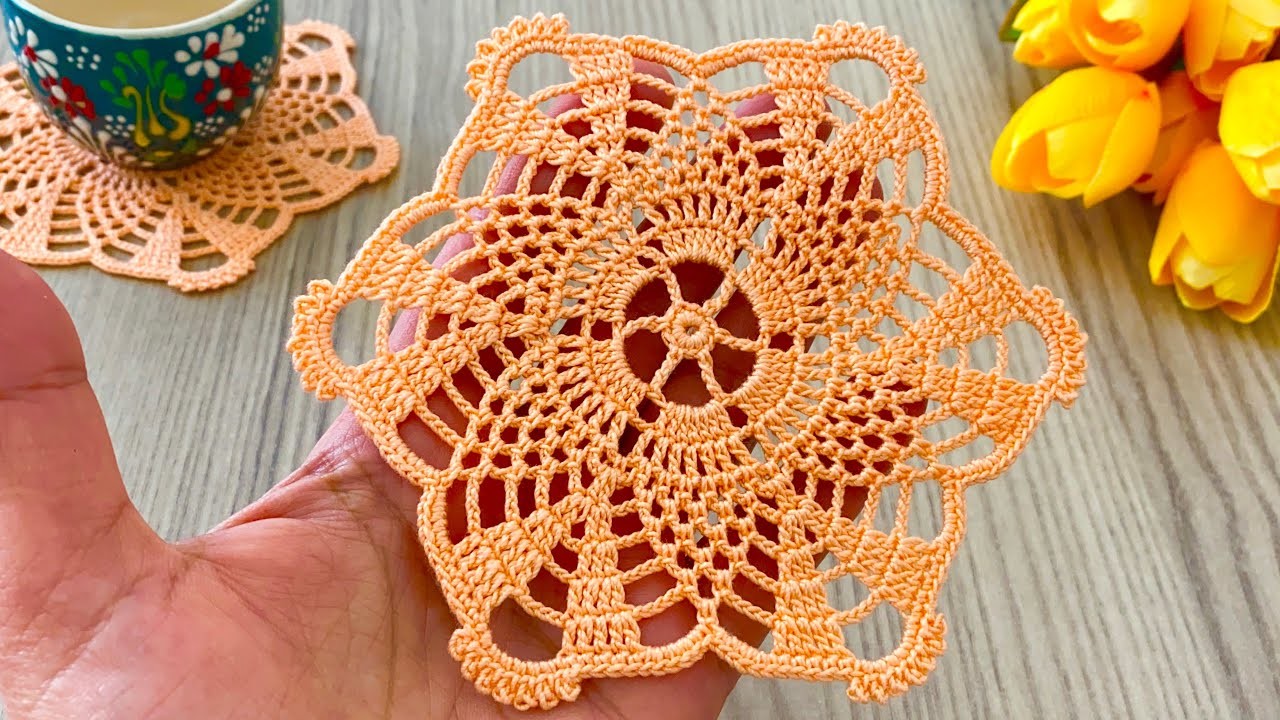 You’ll Definitely Want To Do It❗️Crochet Hexagonal Serving and Coaster Pattern