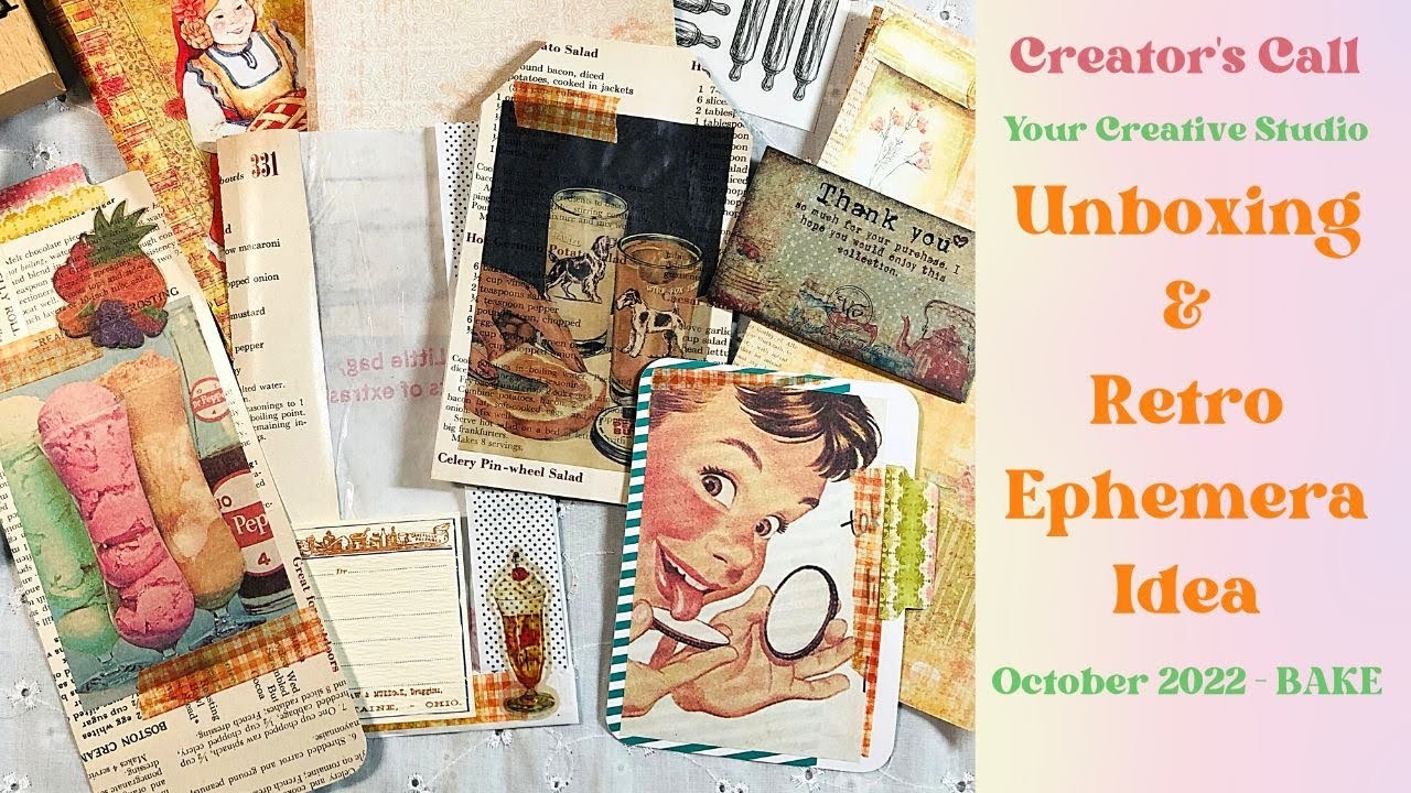 Your Creative Studio Unboxing & Project Ideas, October '22 - Baking Theme | Making Retro Ephemera