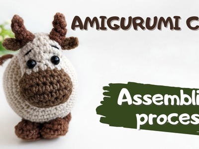 Amigurumi cow. Assembly process