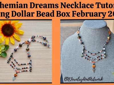 Beaded Necklace Tutorial Bohemian Dreams Using Dollar Bead Box #jewelry #diy  #beads #unboxing