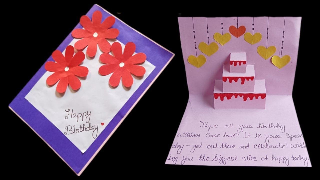 Beautiful Birthday Greeting Card Idea | DIY Birthday Pop-up Card | How To Make A Birthday Card |