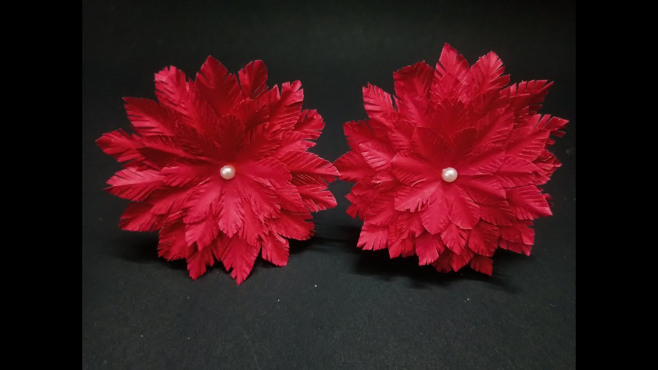 Beautiful paper flowers.paper flower making.school craft ideas.home decor.paper craft DIY