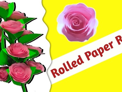 Beautiful Paper Rose Flowers Making ||Paper Craft||