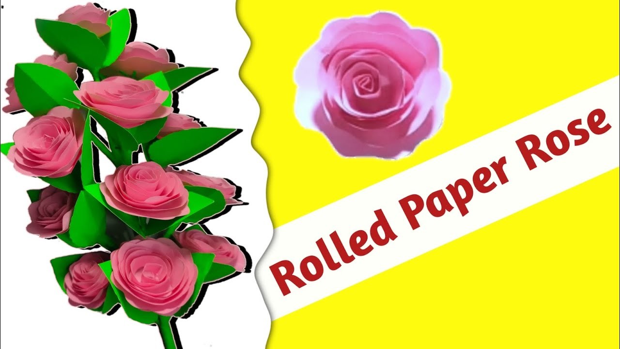 Beautiful Paper Rose Flowers Making ||Paper Craft||