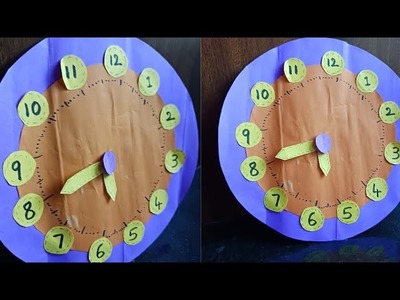 Clock ⏰️ making with paper.paper clock crafts.easy paper craft ideas
