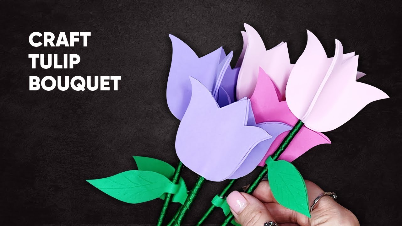 Craft tulip bouquet - How to make foam Tulip Bouquet