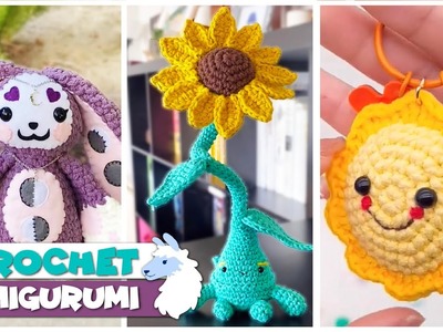 Crochet Amigurumi Plushies: SUN, CLOUDS AND MOON - TikTok Compilation 182 | @blu_llama