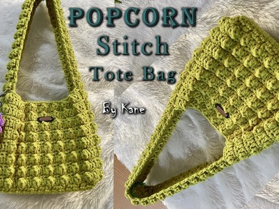 CROCHET BAG : Crochet Bag Popcorn Stitch | Crochet Small Puff Cloud Bag | Crochet Shoulder Bag ????????