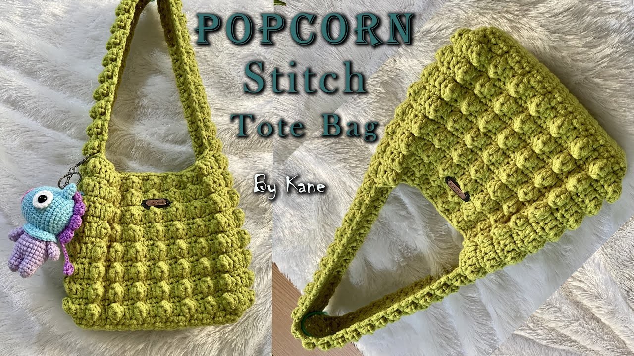 CROCHET BAG : Crochet Bag Popcorn Stitch | Crochet Small Puff Cloud Bag | Crochet Shoulder Bag ????????