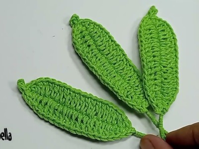 Crochet Flower Pot || How to Crochet Mini Tulips Leaves || A Tulips Leaf Flowers Amigurumi
