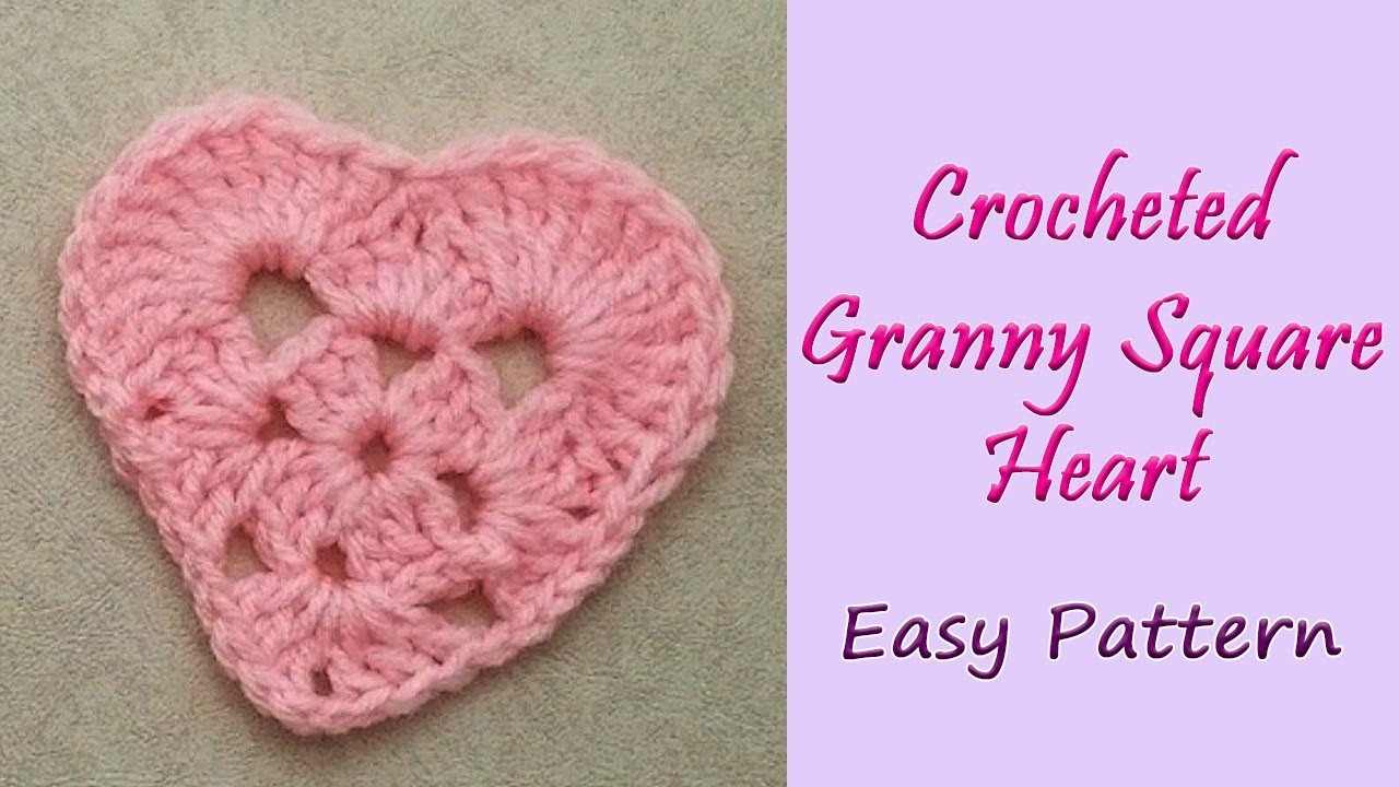 CROCHET: Heart Shaped Granny Square Motif
